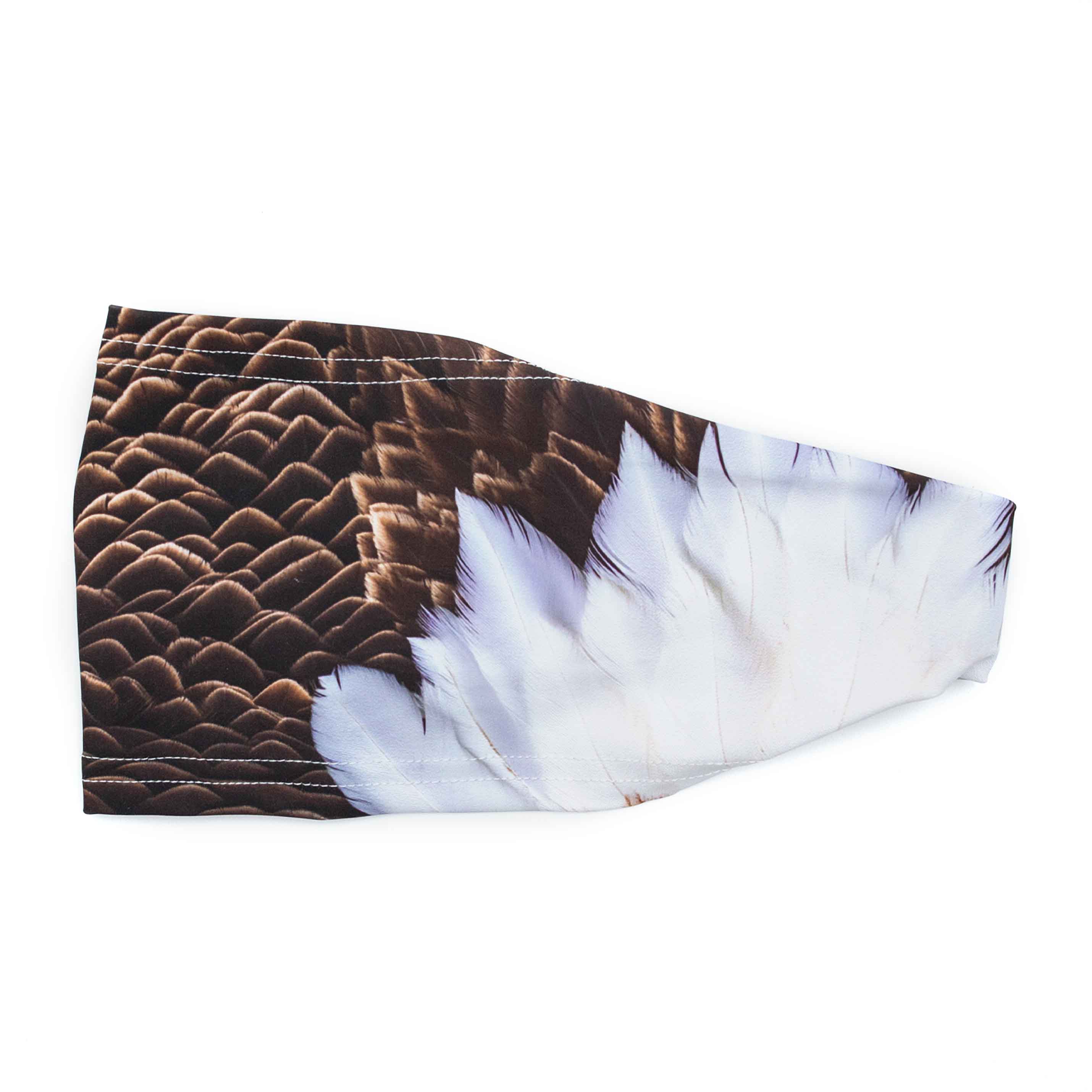 Carnivorous, with razor sharp talons and a hooked, spearlike beak, exceeding speeds of 200 MPH in a perilously steep hunting dive, is basically how you’ll feel wearing this raptor headwrap.