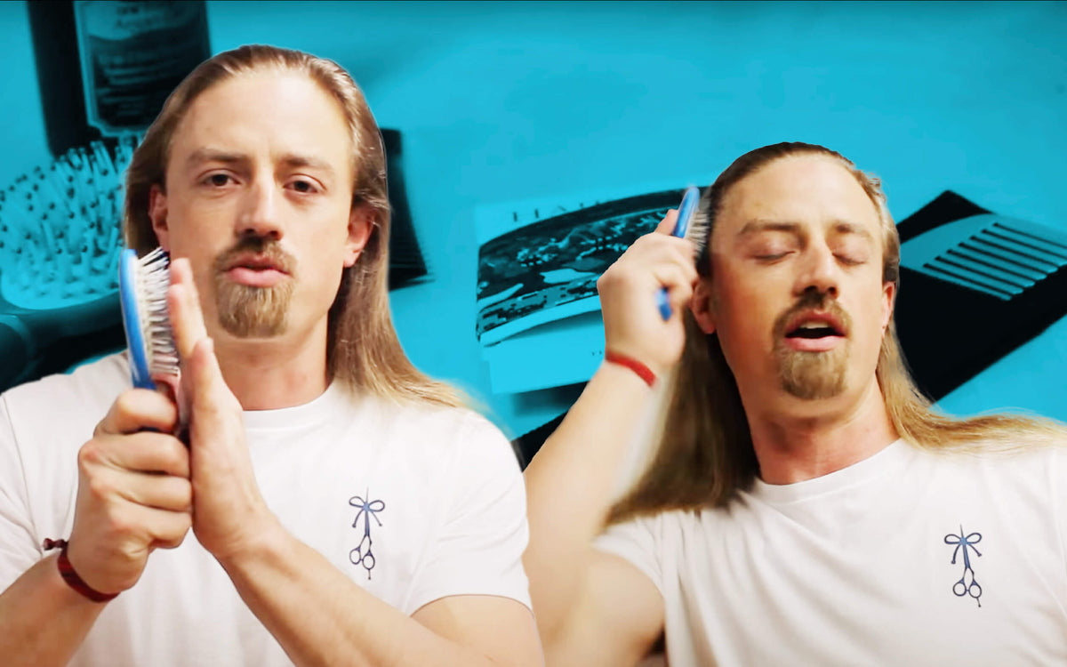 El Rubio demonstrates how to brush your hair for men.