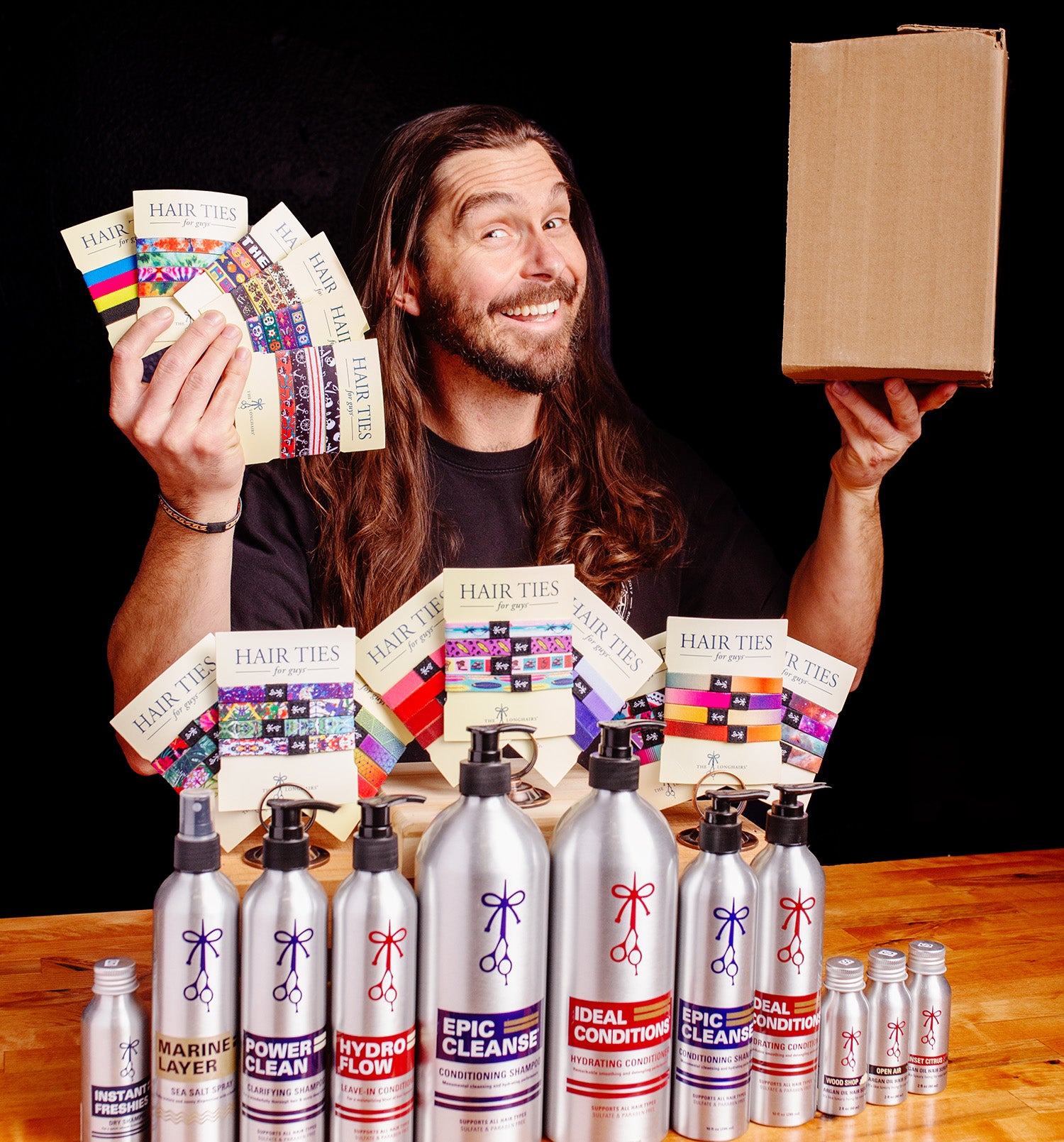 El Moreno holding a box for YOU!